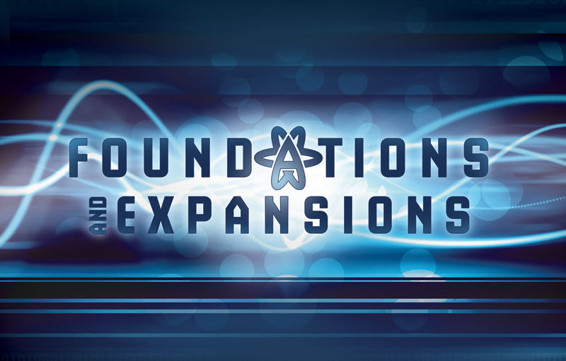 AMED Meeting branding "Foundations & Expansions" - Created for the First AMED Meeting to be Entirely Online with an Emphasis on the Foundation of Science and Research