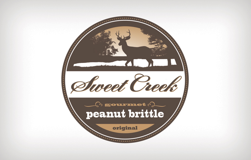 Sweek Creek Logo Identity. Branded with a fresh take on the "Old Fashioned" style.